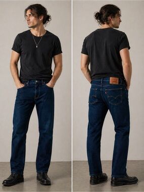 Levis 505 Mens Straight Leg Jeans W36 Classic Fit Blue Denim Made In Mexico